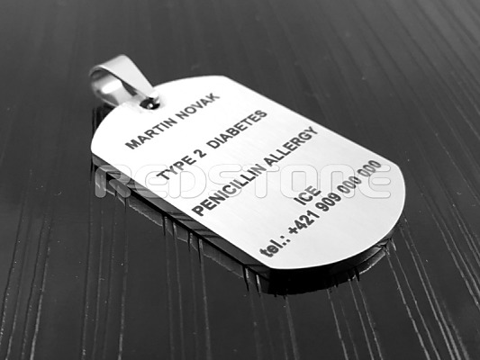 Oceľový prívesok s hviezdou života